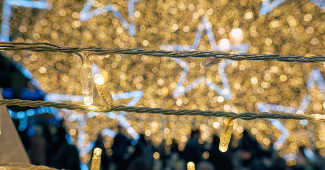 festive string lights